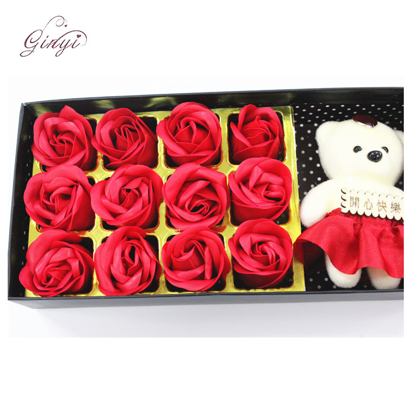 Gift Wrapping Valentines Artificial Roses Box Set Artificial Soap Flower GYHB-5301