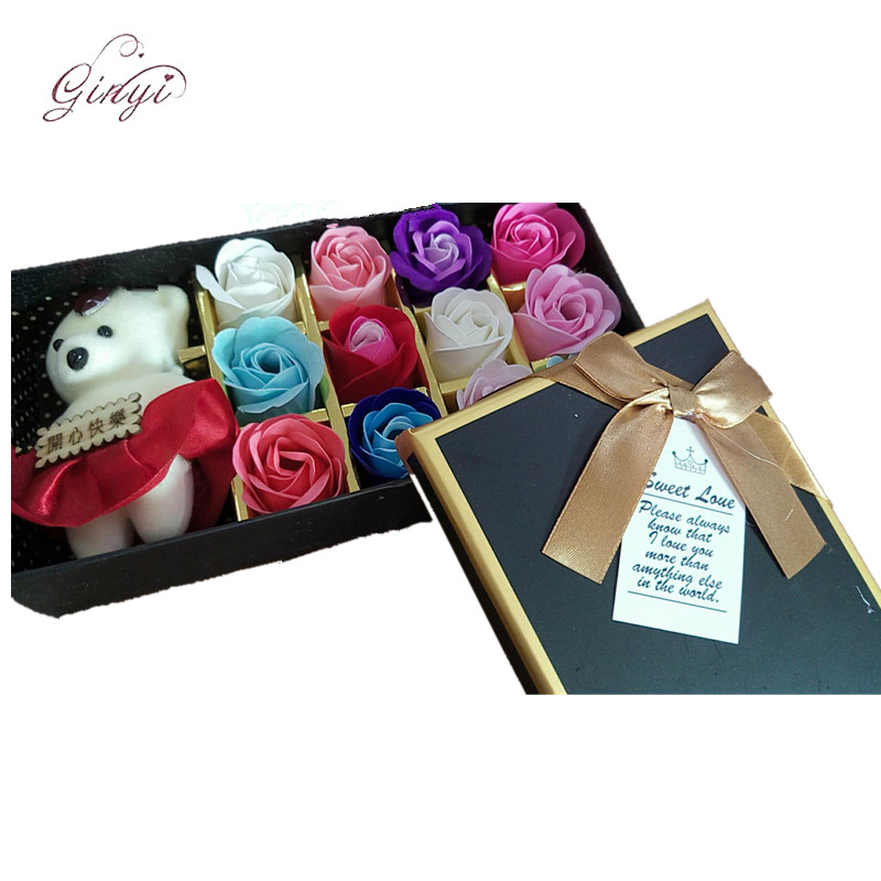 Gift Wrapping Valentines Artificial Roses Box Set Artificial Soap Flower GYHB-5301